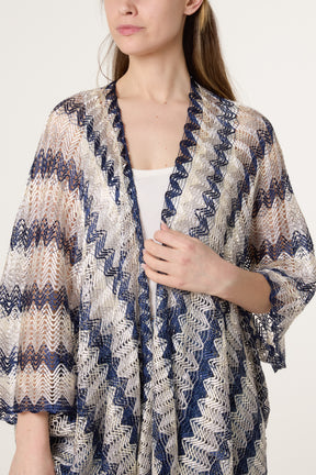 Zigzag Net Tassel Cape