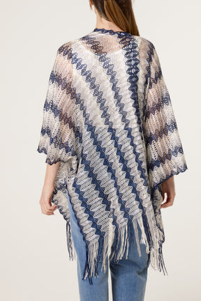 Zigzag Net Tassel Cape