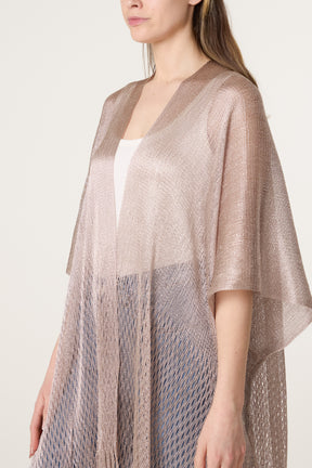Metallic Mesh Tassel Cape