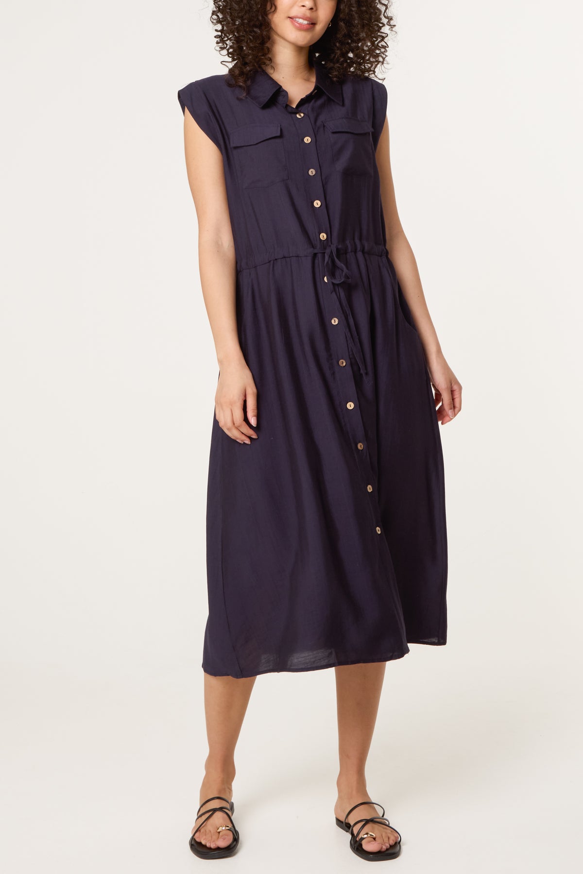 Button Through Utility Dress