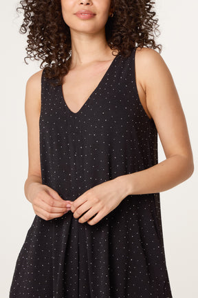 Diamante Embellished Wide Leg Jumpsuit