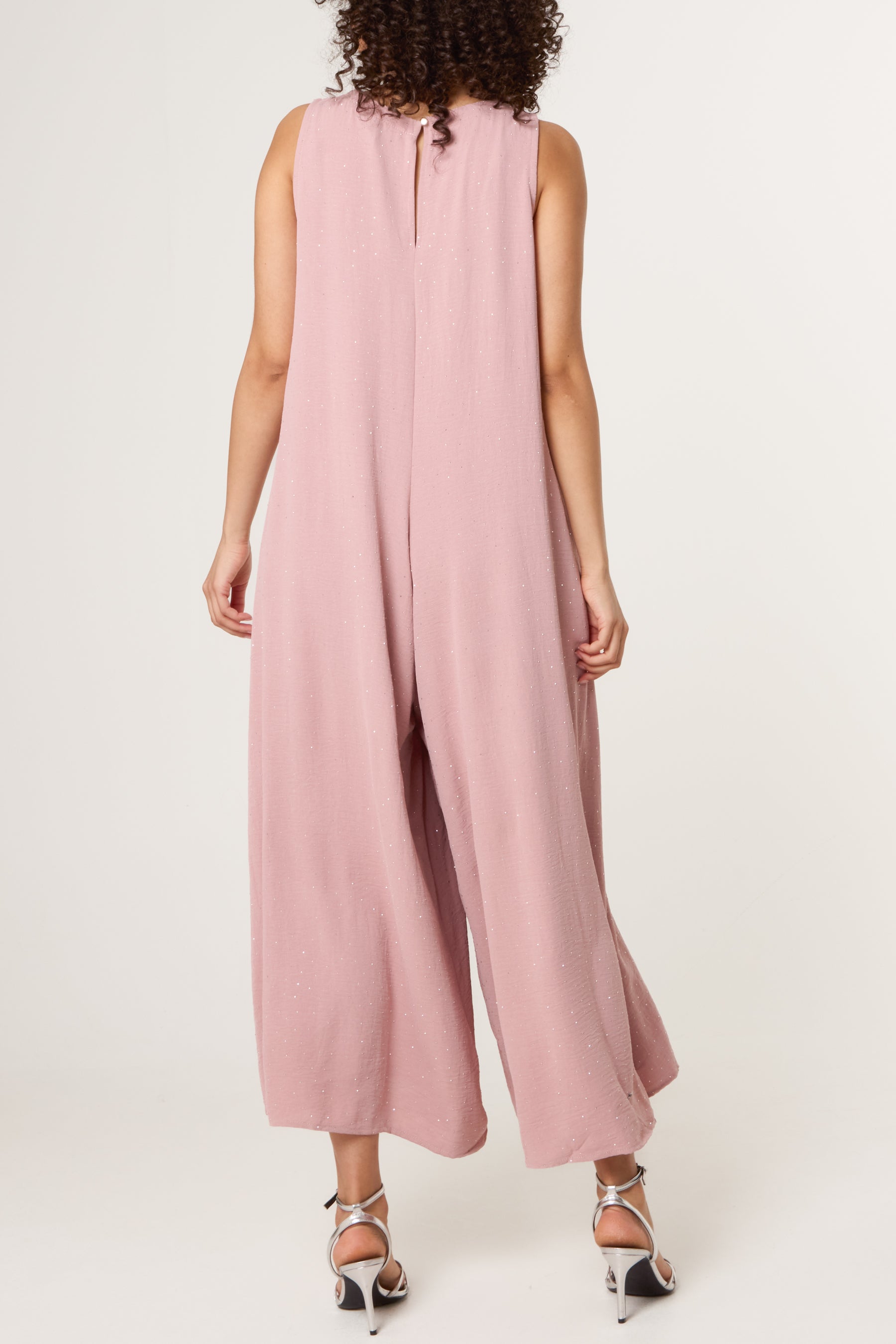 Diamante Embellished Wide Leg Jumpsuit