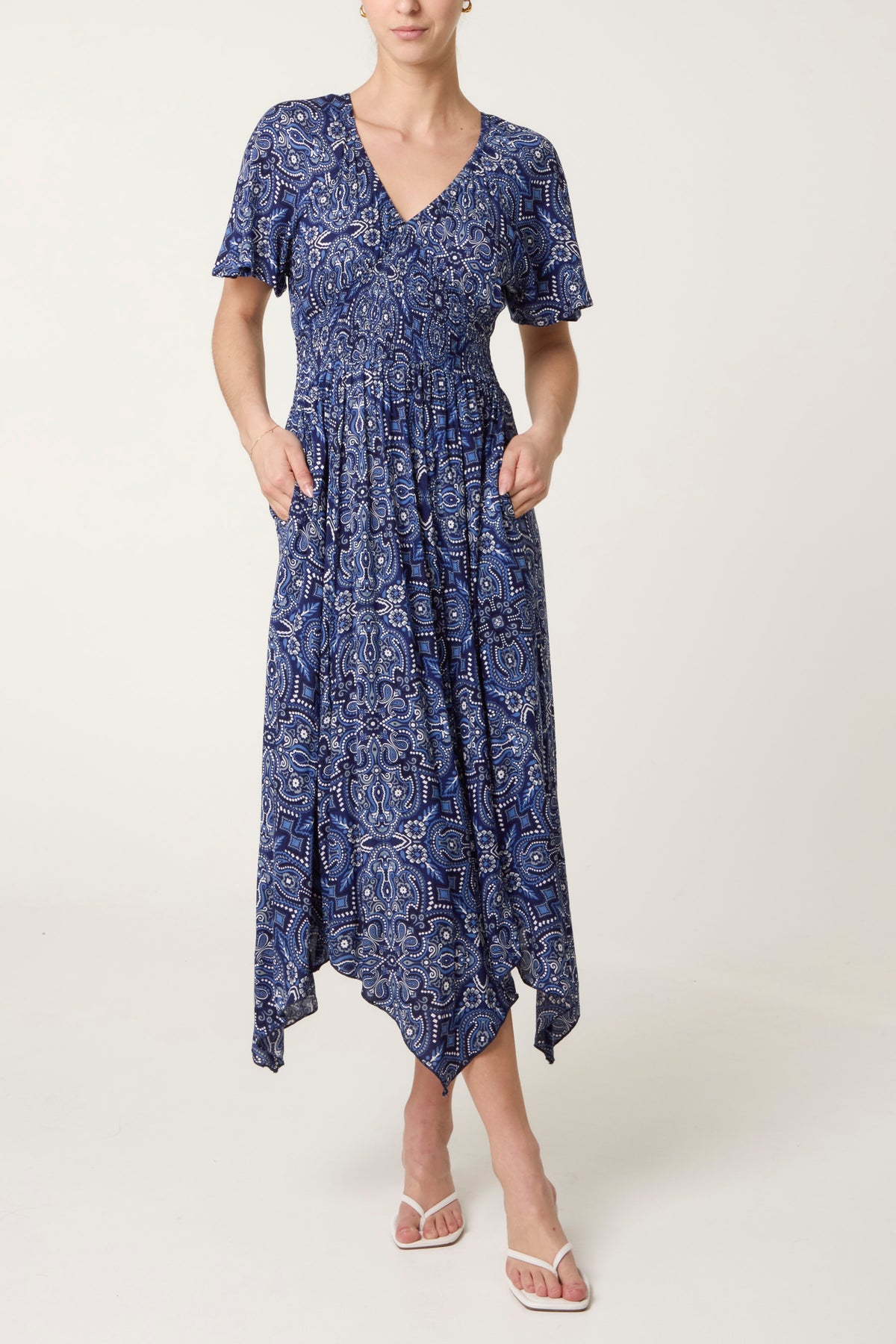 Aztec Empire Bust Hanky Hem Dress