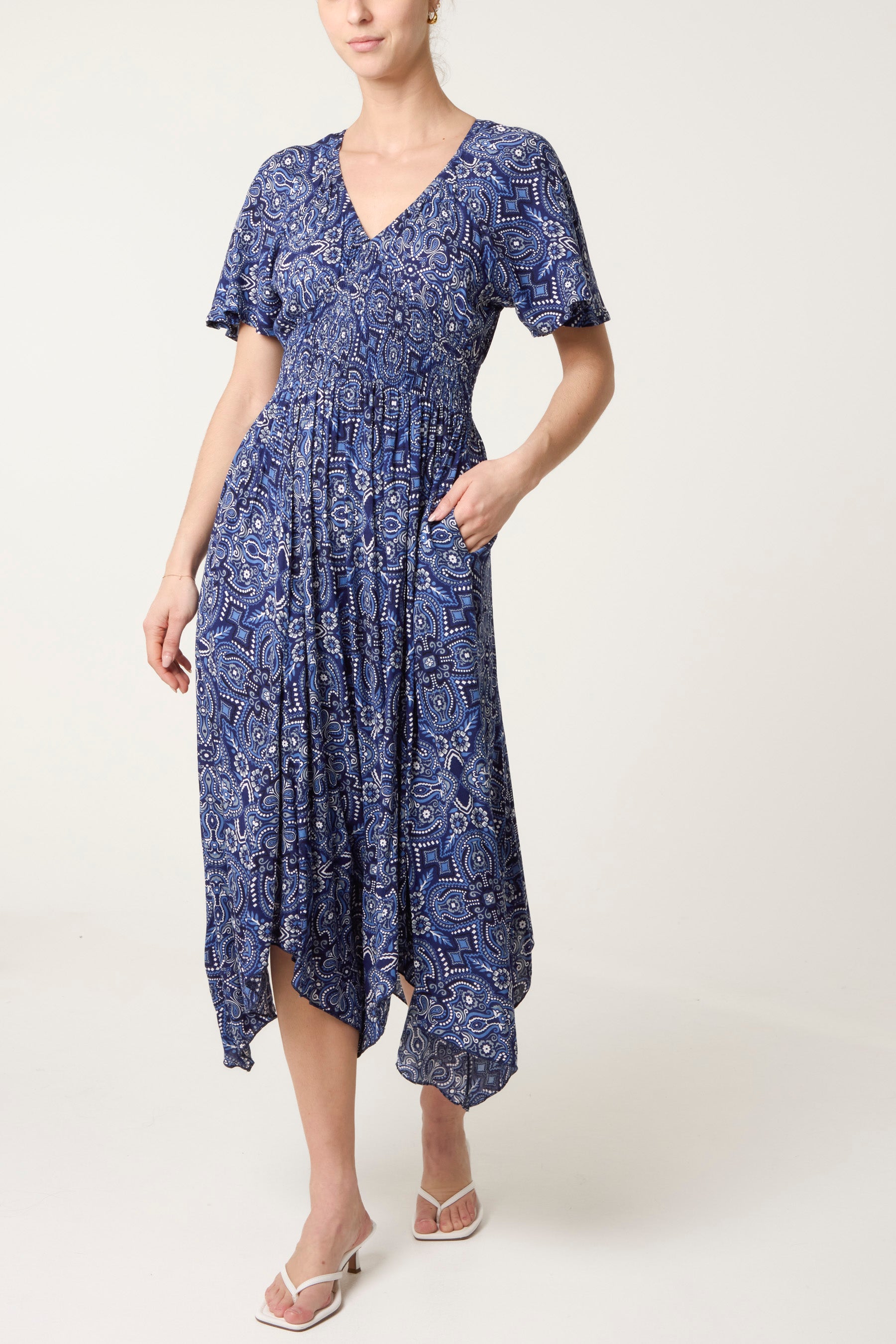Aztec Empire Bust Hanky Hem Dress