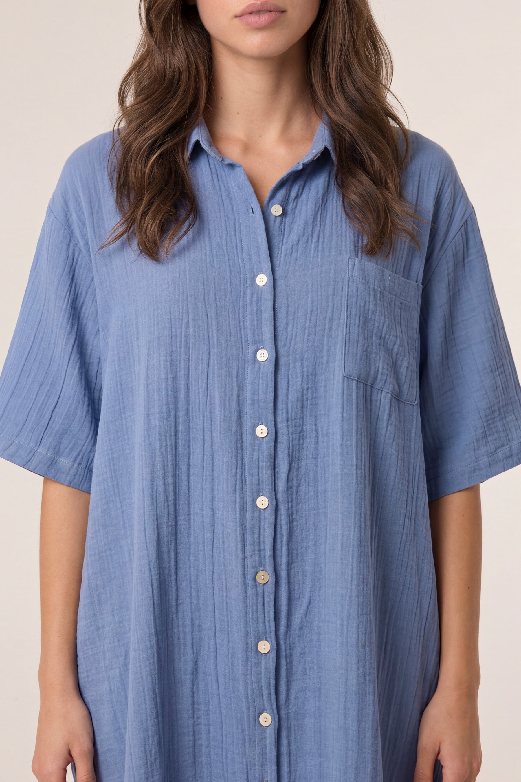 Button Through Shirt Dress