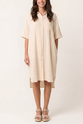 Button Through Shirt Dress