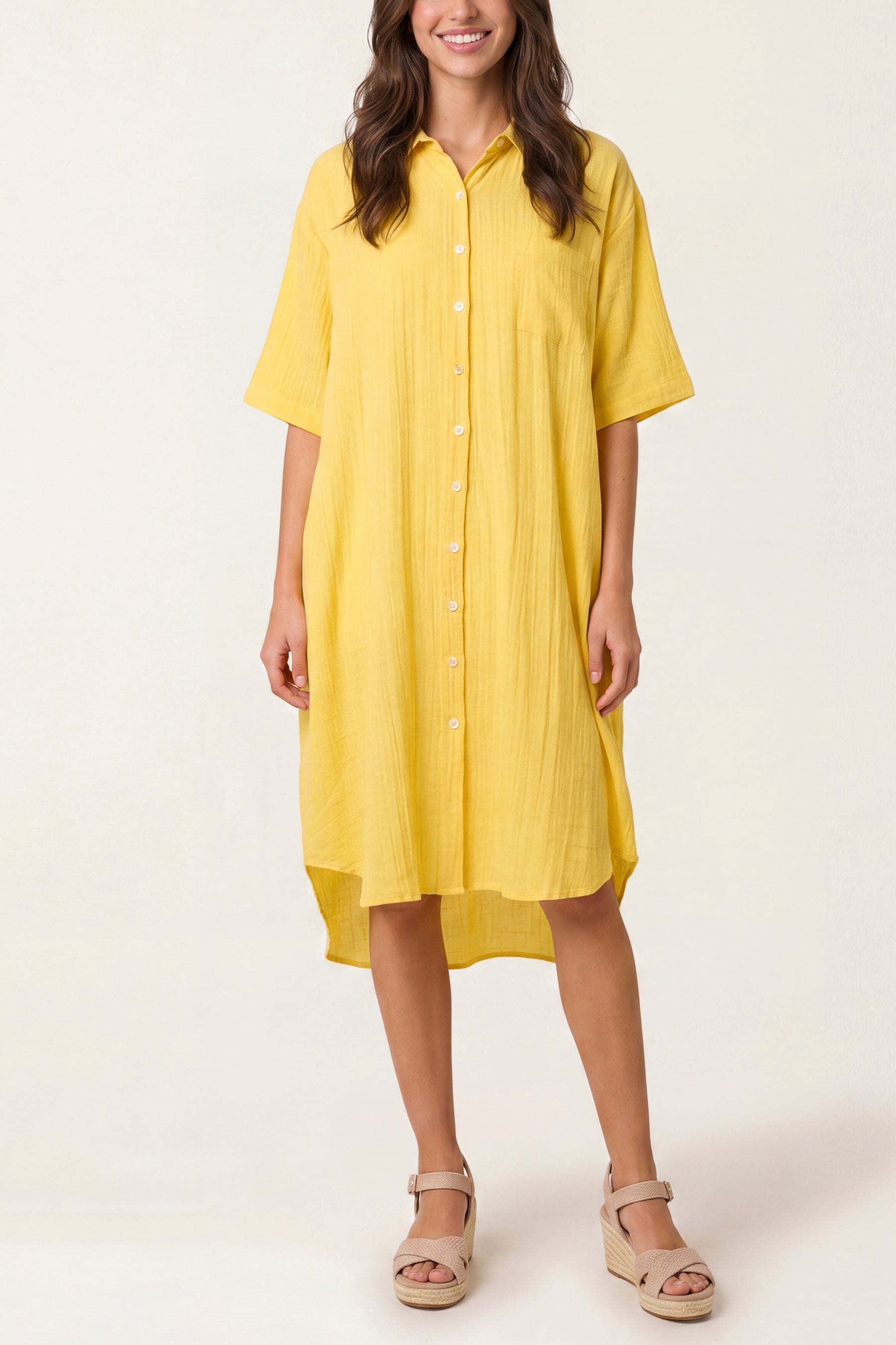 Button Through Shirt Dress