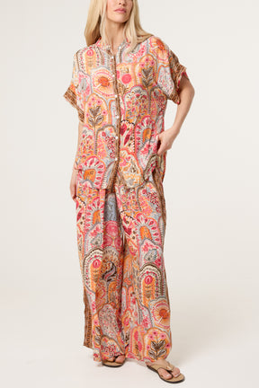 Abstract Pattern Shirt & Trouser Set