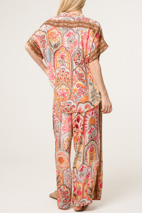 Abstract Pattern Shirt & Trouser Set