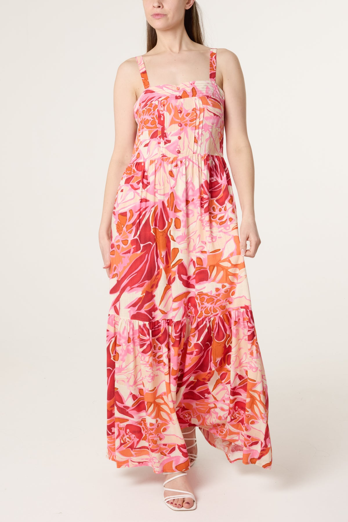 Floral Tiered Sleeveless Dress