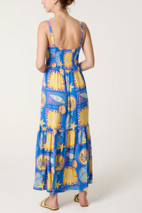 Summer Postal Card Inspired Strappy Dress