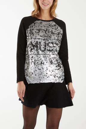 'Must Have' Sparkly Long Sleeve Top