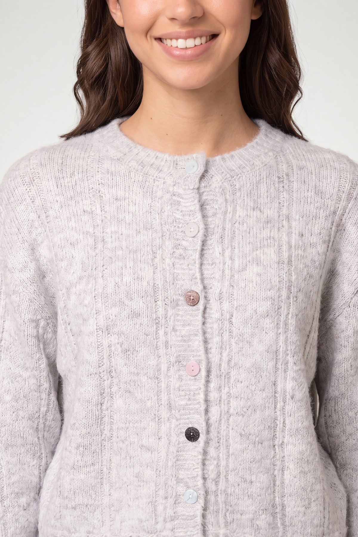 Multicolour Button Through Cardigan