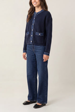 Denim Mix Cardigan