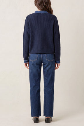 Denim Mix Cardigan