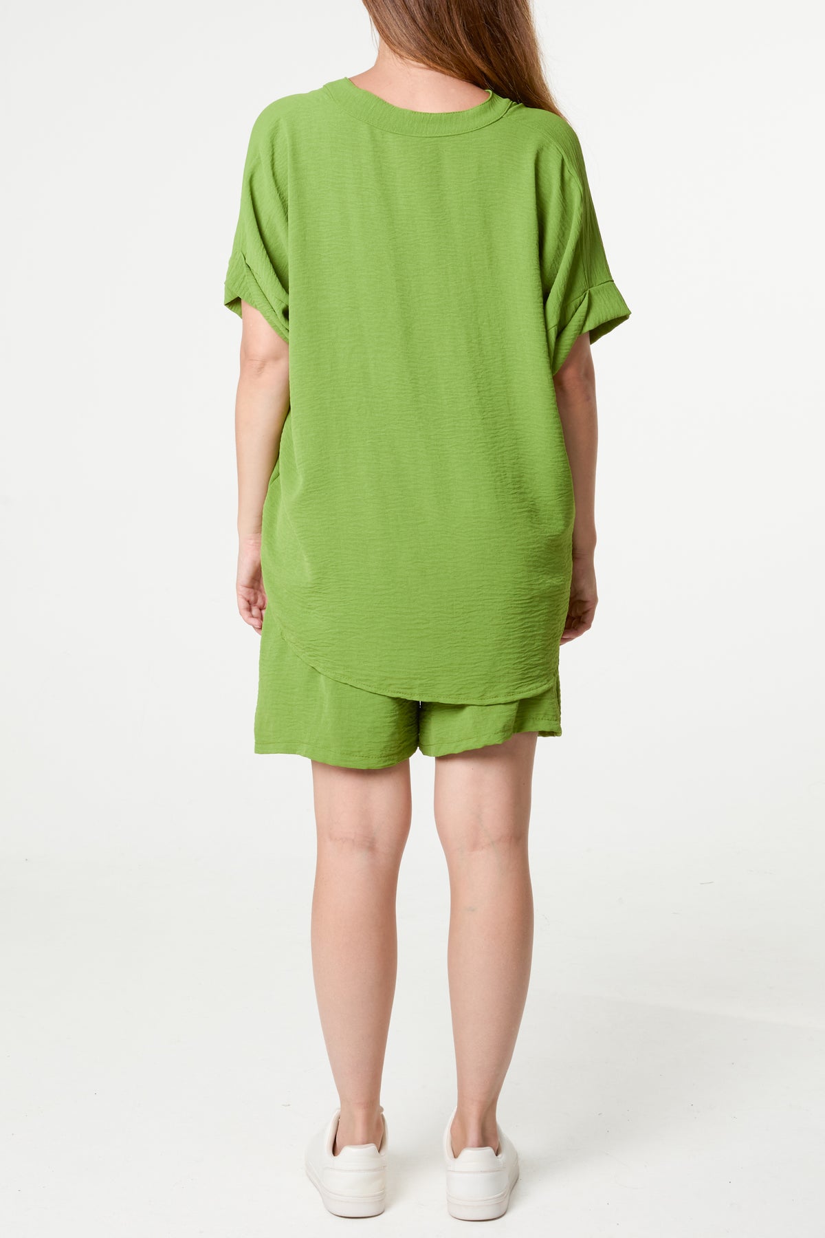 V-Neck Top and Shorts Co-Ord Set