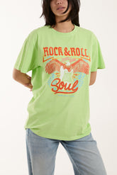 Rock & Roll Print T-Shirt