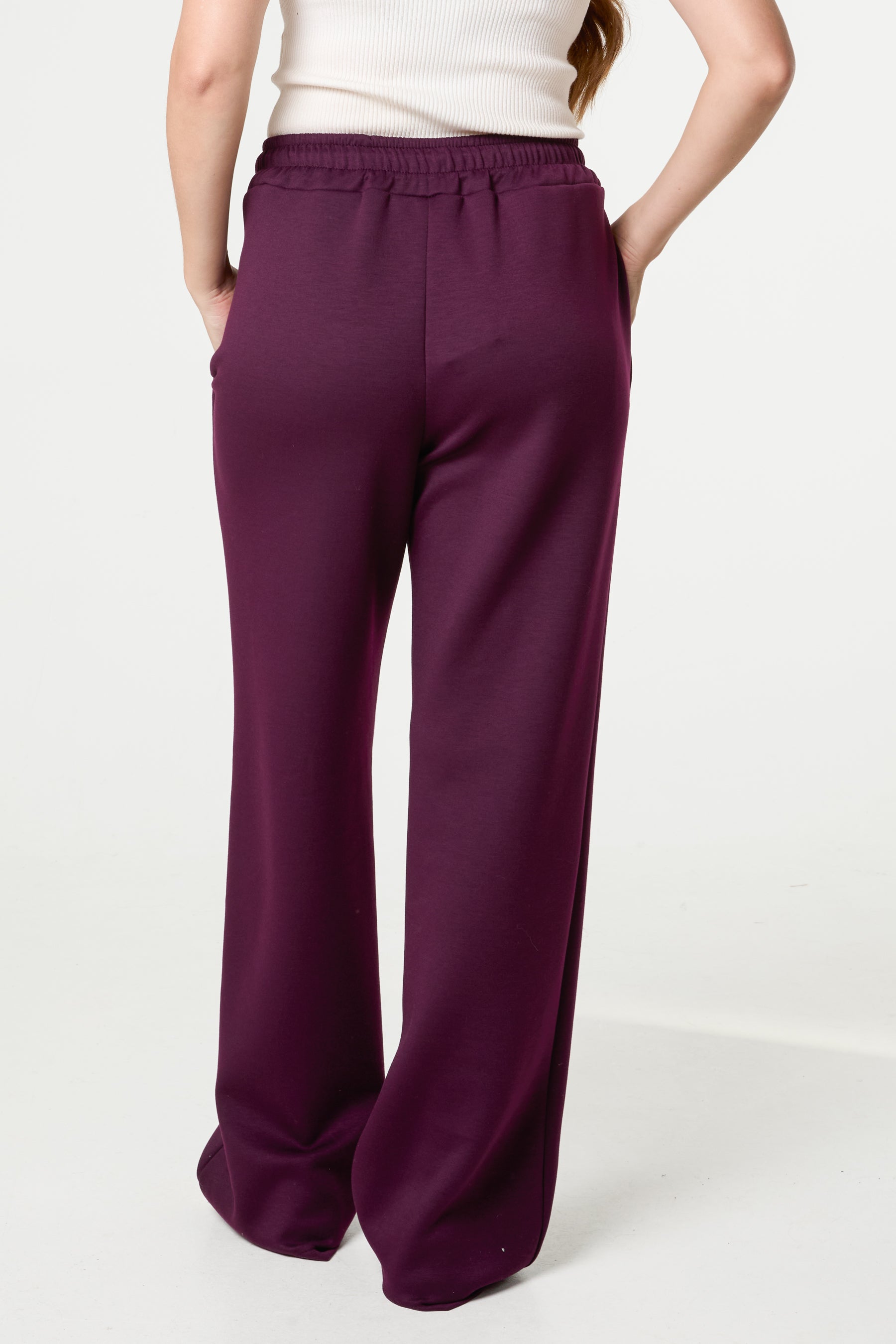 Drawstring Crease-Front Sweat Trousers