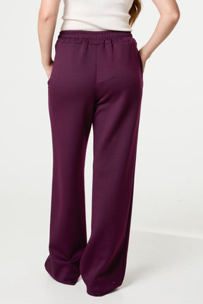 Drawstring Crease-Front Sweat Trousers