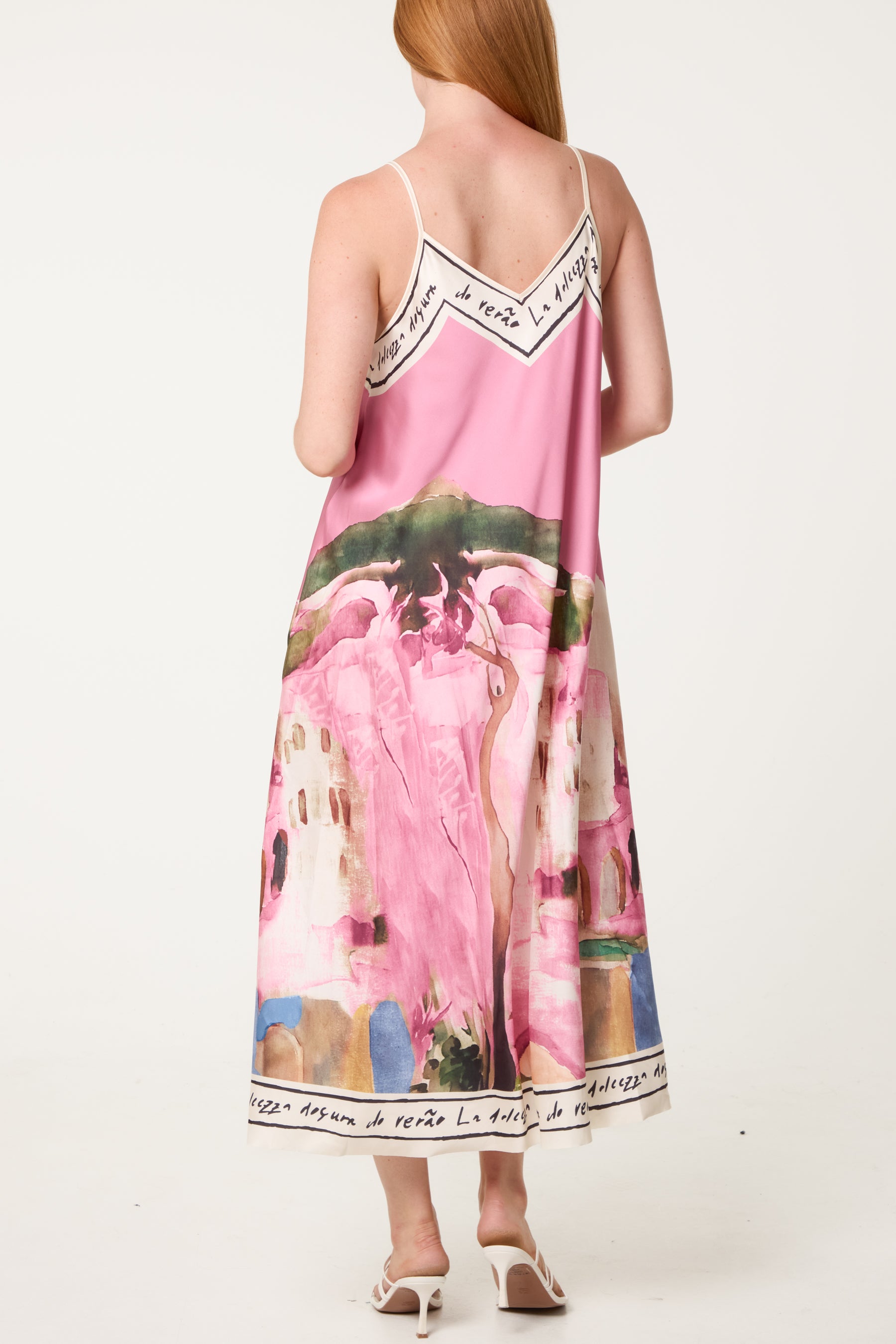 Cami Border Print Swing Dress