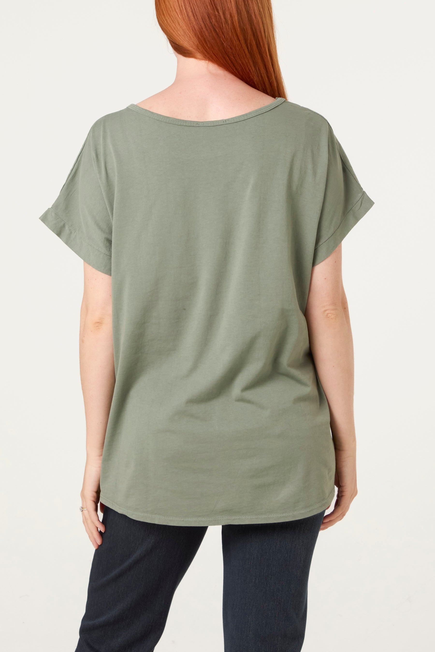 Linen Blend Short Sleeve Top