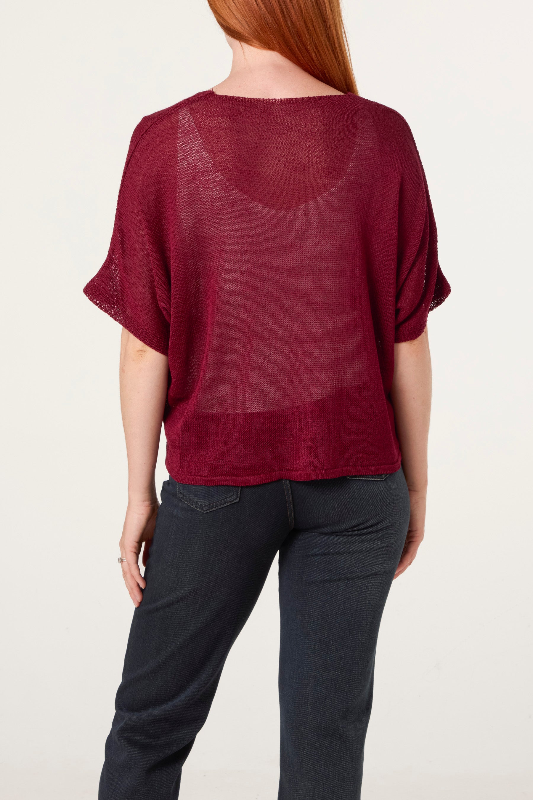 Fine Knit V-neck Short Sleeve Cardigan