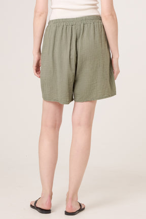 Pure Cotton Tie Front Shorts