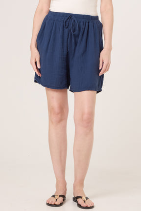 Pure Cotton Tie Front Shorts