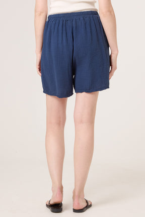 Pure Cotton Tie Front Shorts