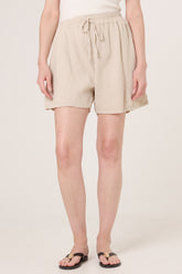Pure Cotton Tie Front Shorts