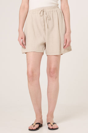 Pure Cotton Tie Front Shorts