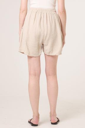 Pure Cotton Tie Front Shorts