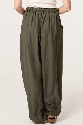 Loose Cuff Trousers With Pockets