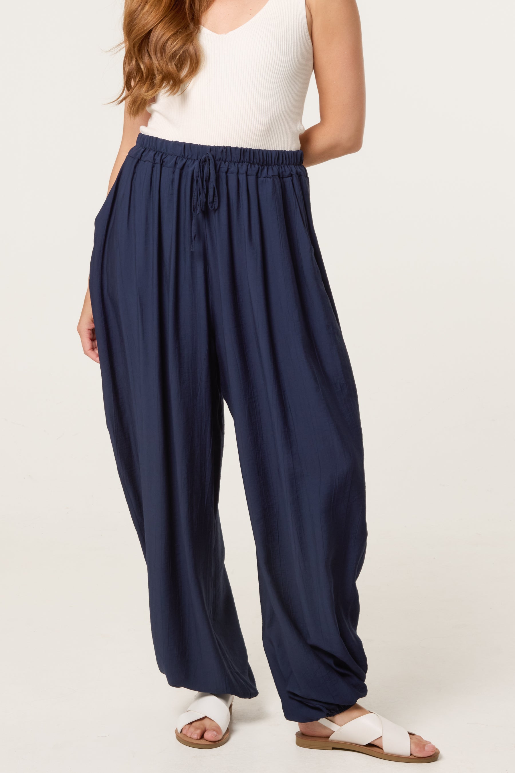 Loose Cuff Trousers With Pockets