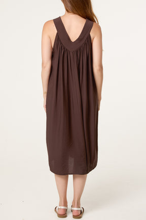 Essential V-Neck Midi Dress