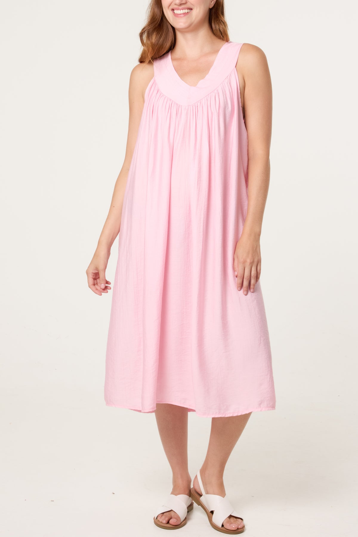 Essential V-Neck Midi Dress