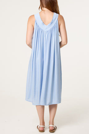 Essential V-Neck Midi Dress