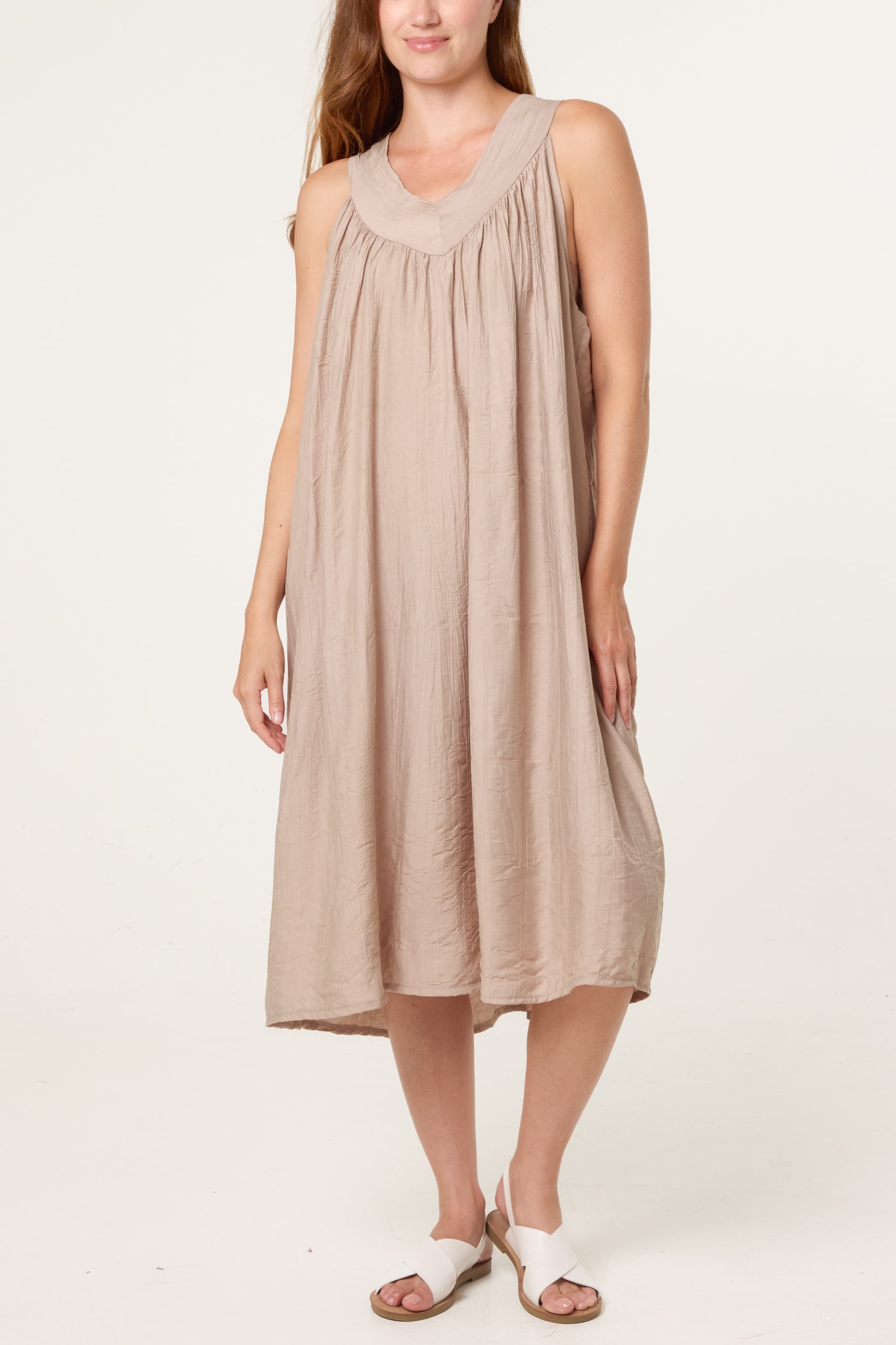 Essential V-Neck Midi Dress