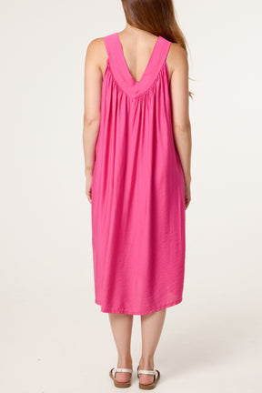 Essential V-Neck Midi Dress