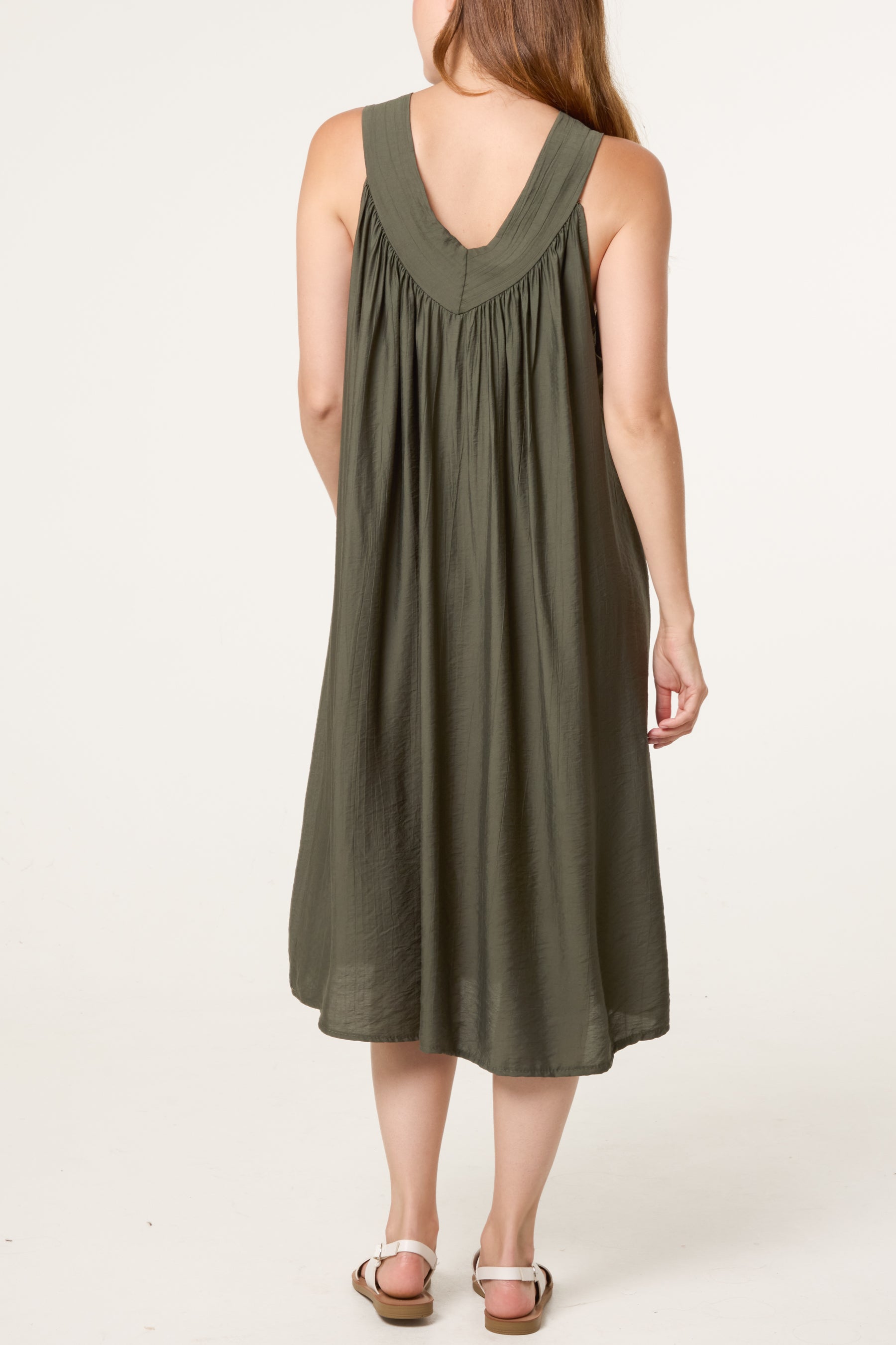 Essential V-Neck Midi Dress