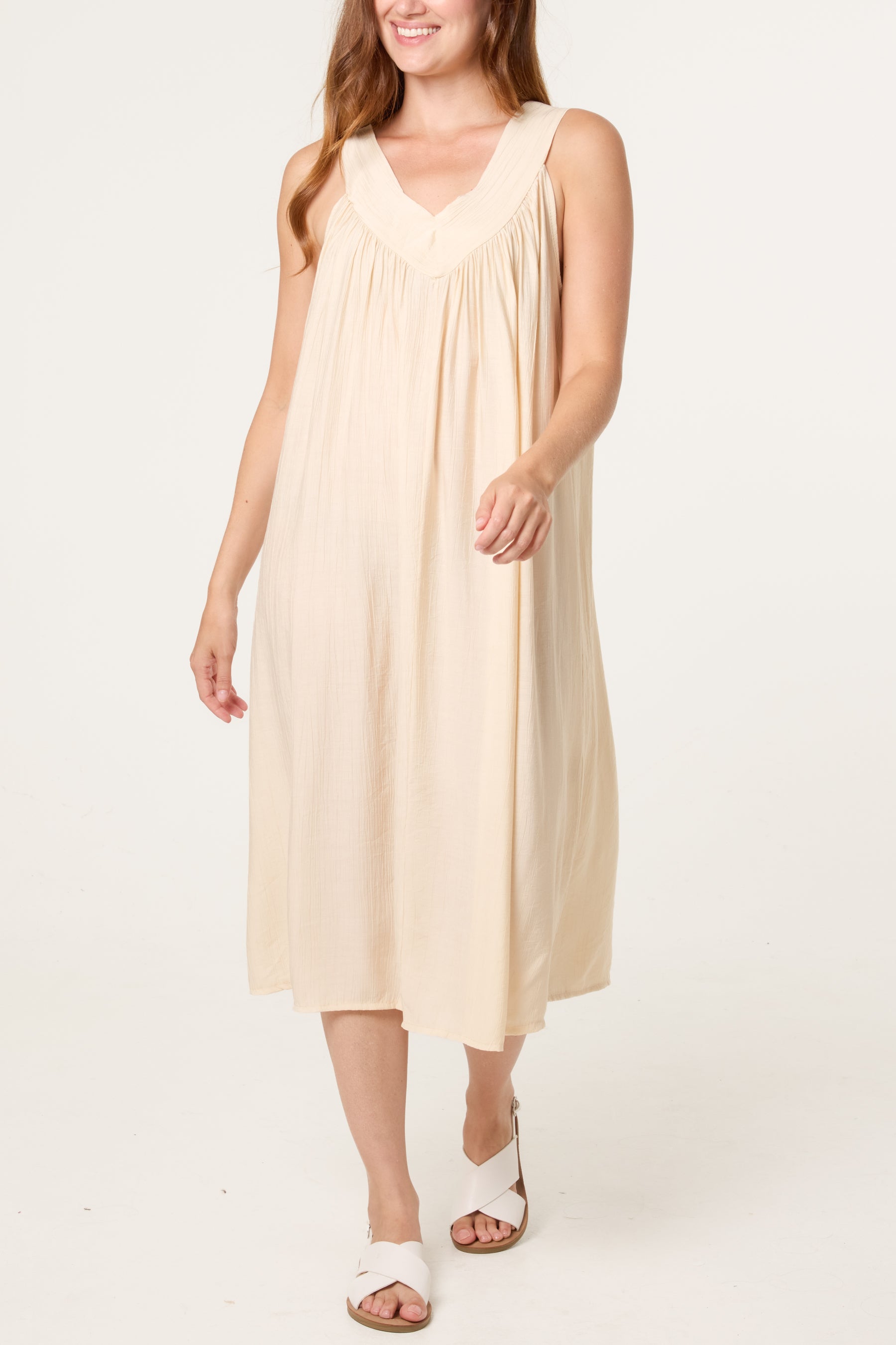 Essential V-Neck Midi Dress