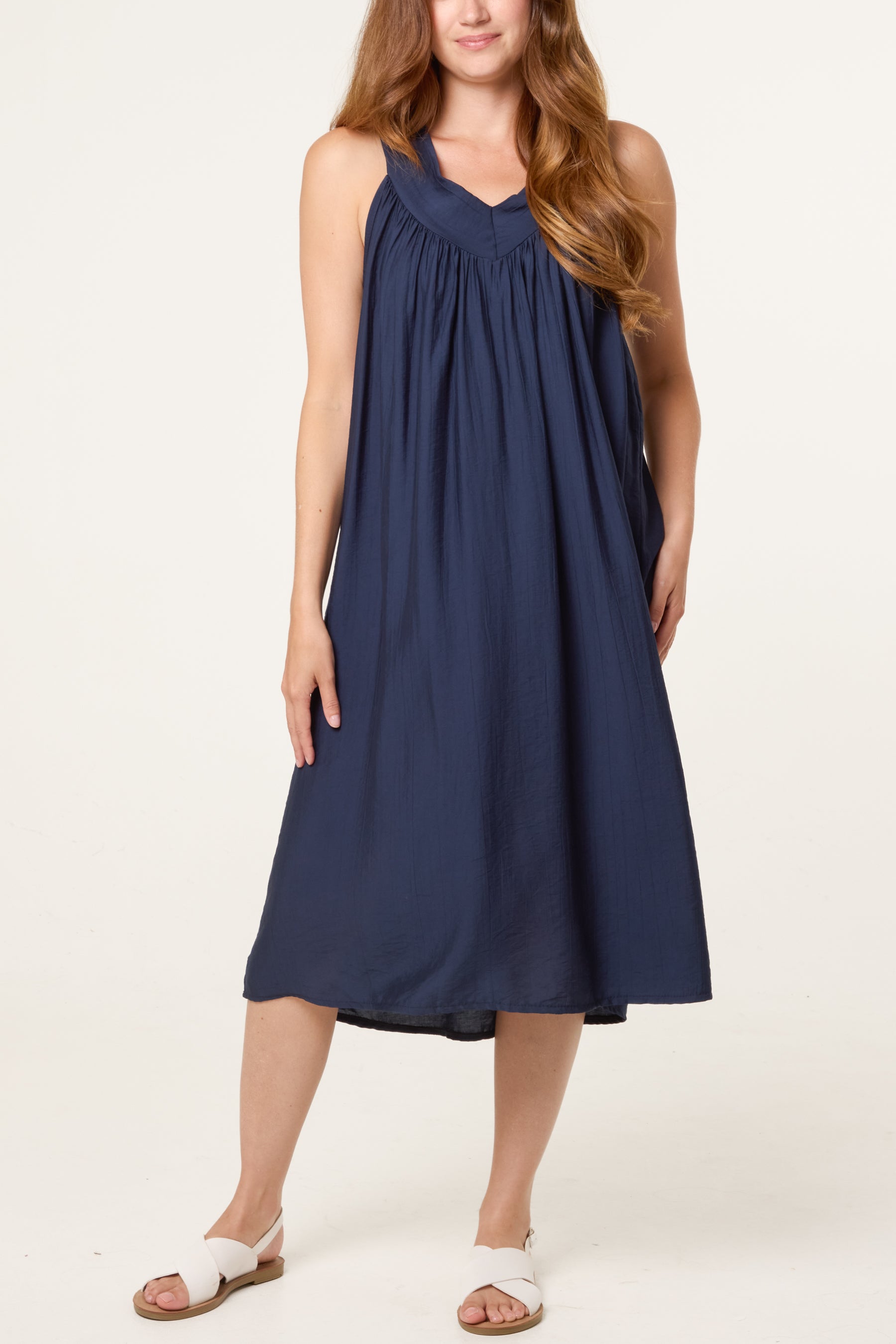 Essential V-Neck Midi Dress