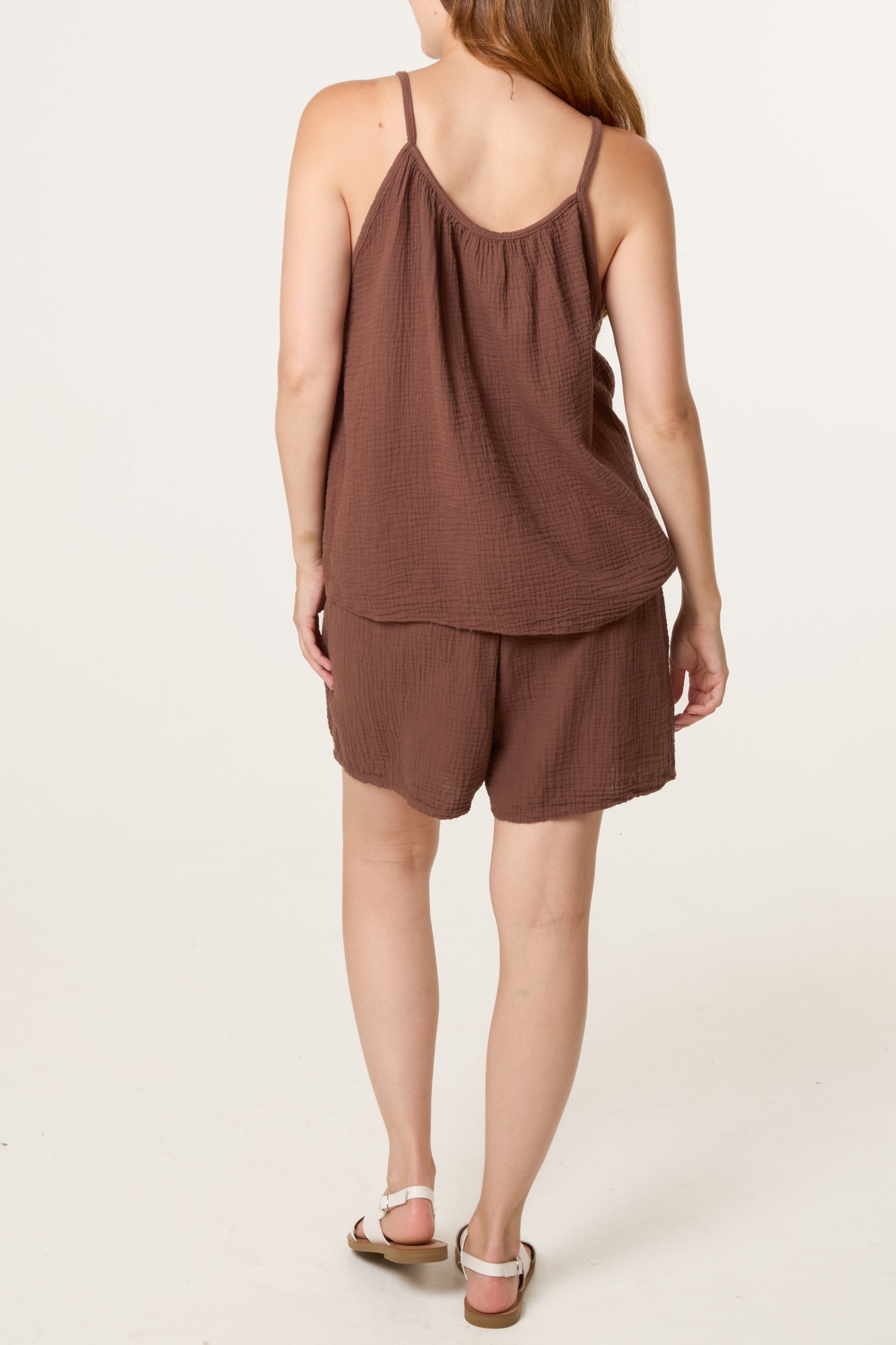 Essential Pure Cotton Strappy Top & Short Co-Ord Set