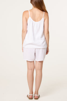 Essential Pure Cotton Strappy Top & Short Co-Ord Set