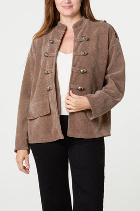 Chenille Military Band Tailored Jacket