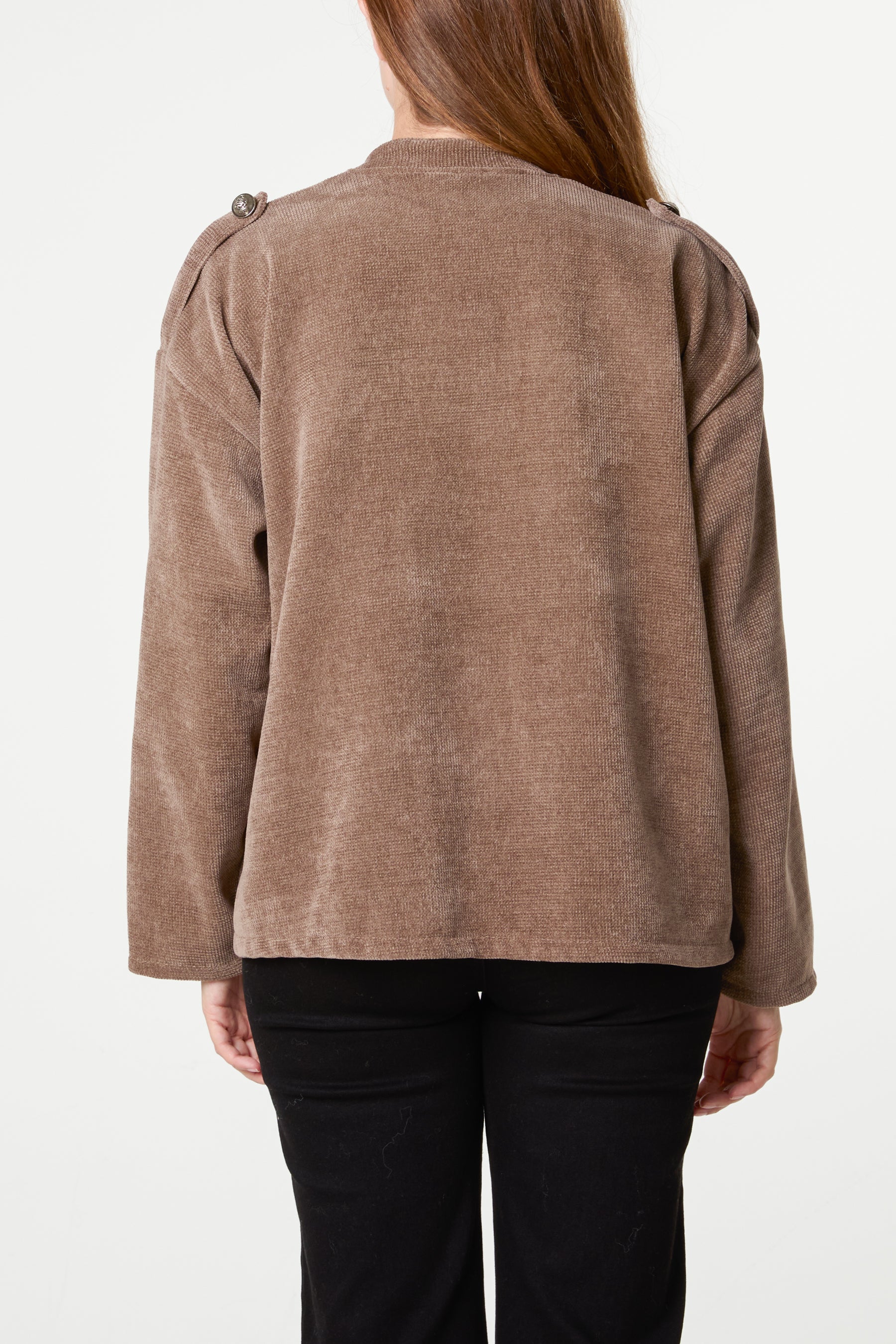 Chenille Military Band Tailored Jacket