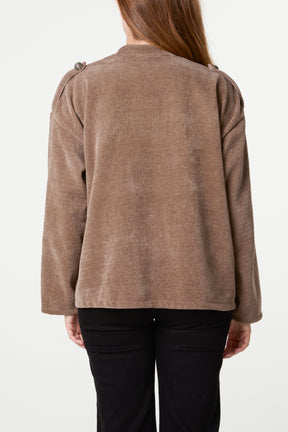 Chenille Military Band Tailored Jacket