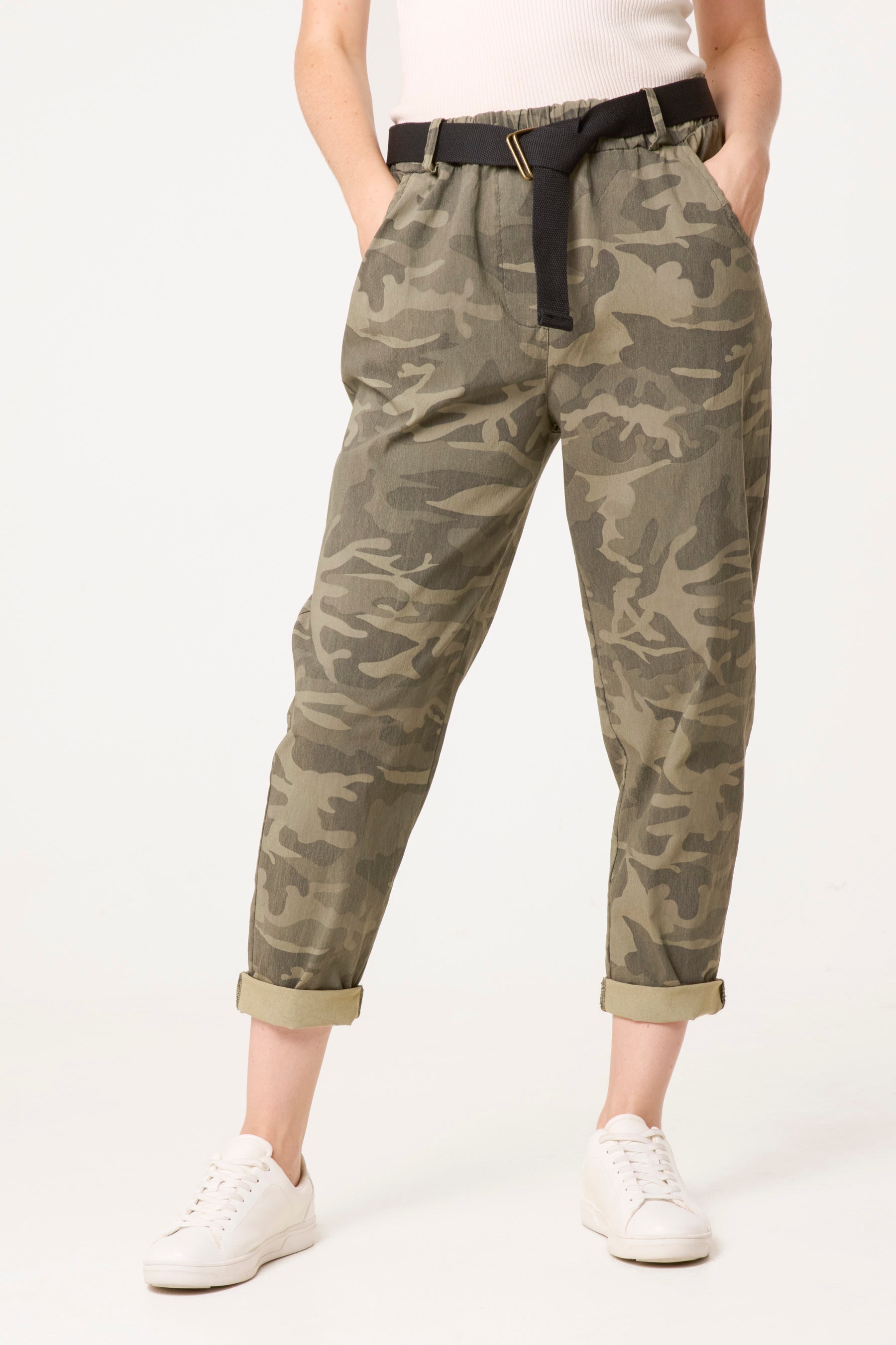 Belted Camouflage Trousers