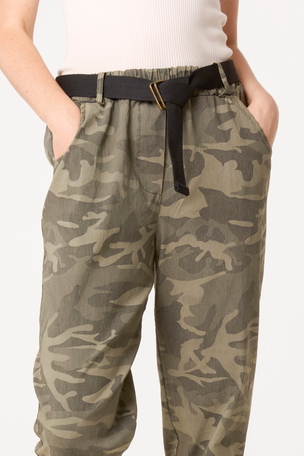 Belted Camouflage Trousers