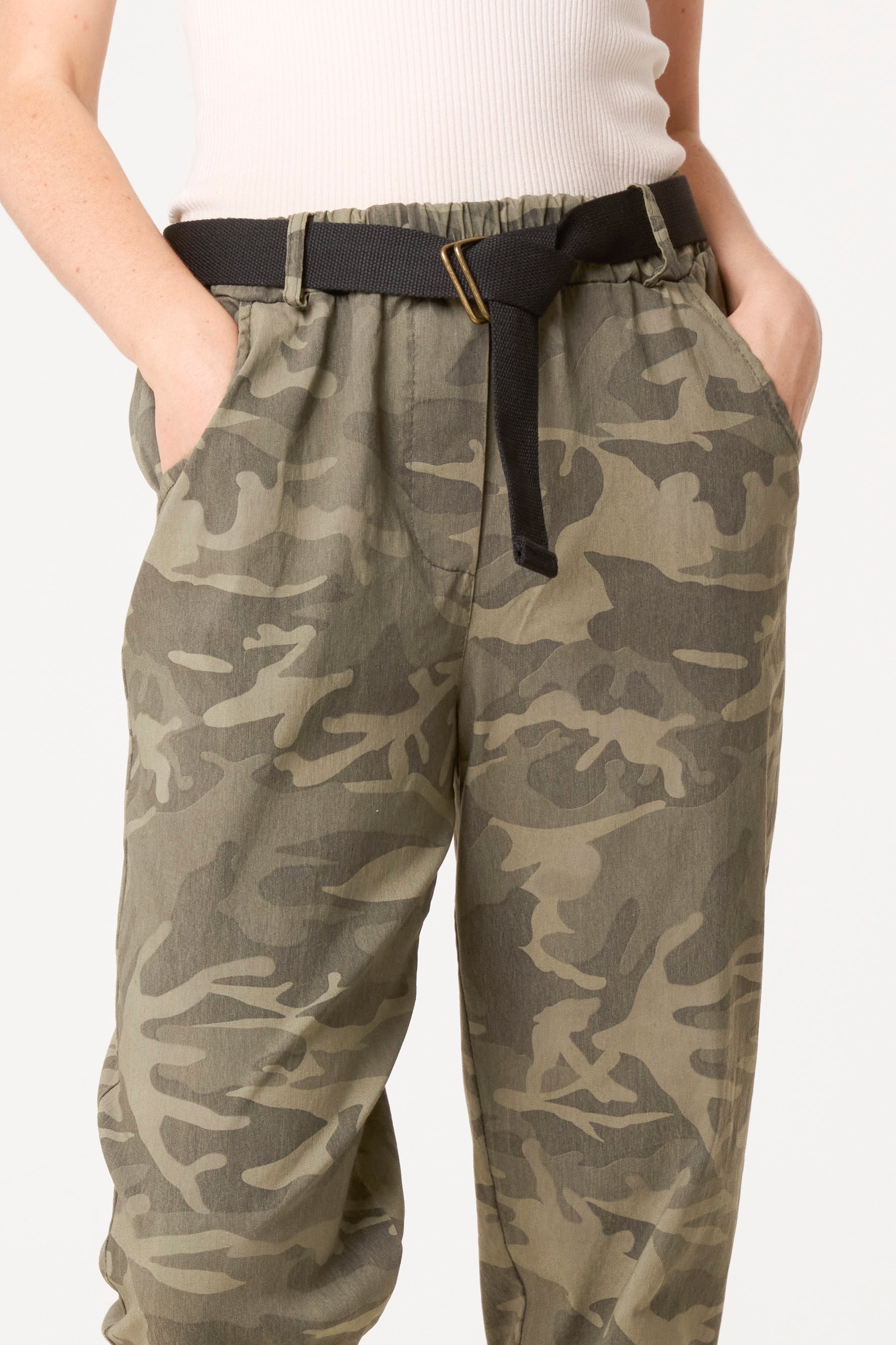 Belted Camouflage Trousers
